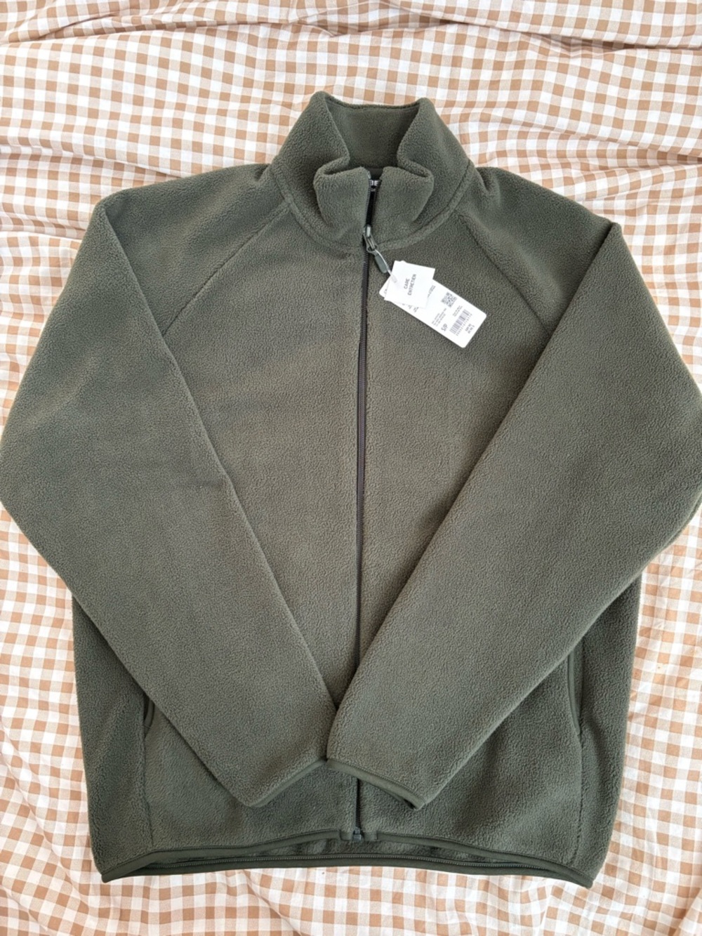 Uniqlo Olive Green Full-Zip Fleece Jacket